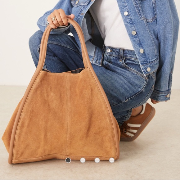 ASOS Handbags - ASOS Tan Suede Tote Bag